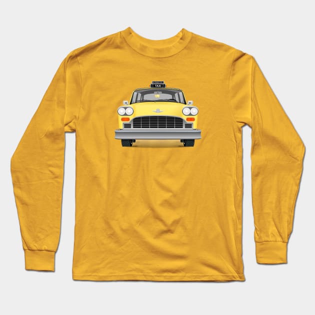 Yellow cab Long Sleeve T-Shirt by Dennson Creative